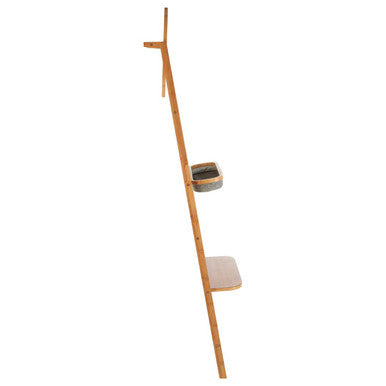 Orsina Carrick Ladder Towel Rack with Mirror and Foldable Trays