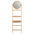 Orsina Carrick Ladder Towel Rack with Mirror and Foldable Trays