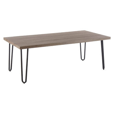 Orsina Borough Coffee Table – Industrial Veneer Top with Metal Legs