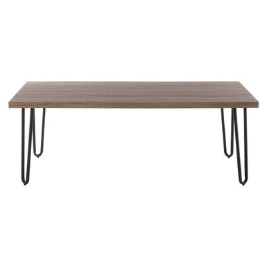 Orsina Borough Coffee Table – Industrial Veneer Top with Metal Legs