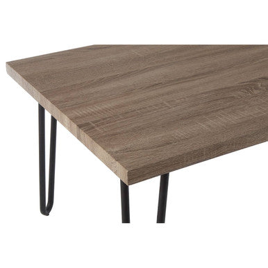 Orsina Borough Coffee Table – Industrial Veneer Top with Metal Legs
