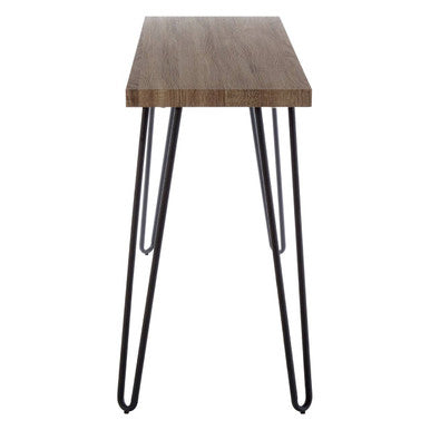 Orsina Borough Console Table – Industrial Wood Veneer & Hairpin Legs