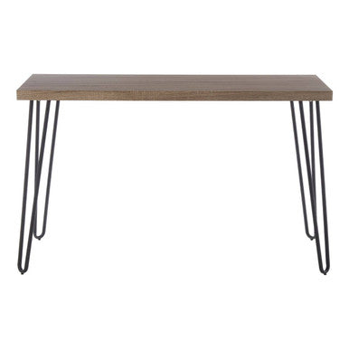 Orsina Borough Console Table – Industrial Wood Veneer & Hairpin Legs