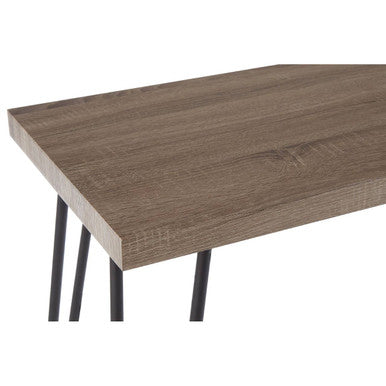 Orsina Borough Console Table – Industrial Wood Veneer & Hairpin Legs