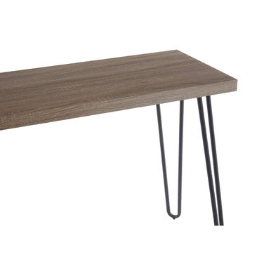 Orsina Borough Console Table – Industrial Wood Veneer & Hairpin Legs