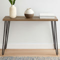 Orsina Borough Console Table – Industrial Wood Veneer & Hairpin Legs