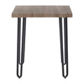 Orsina Borough Side Table – Natural Wood Top with Black Hairpin Legs