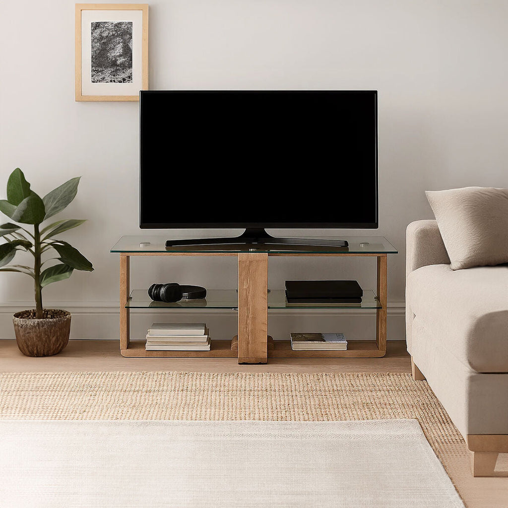 Orsina Barton 2-Tier Media Unit – Modern TV Stand & Storage Console