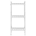 Orsina Dara 3 Tier Chrome Shelf Unit | Slatted Metal Storage Rack