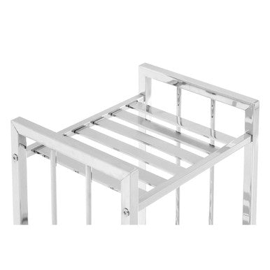 Orsina Dara 3 Tier Chrome Shelf Unit | Slatted Metal Storage Rack