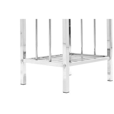 Orsina Dara 3 Tier Chrome Shelf Unit | Slatted Metal Storage Rack