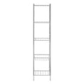 Orsina Dara 5 Tier Chrome Shelving Unit with Basket Storage Rack
