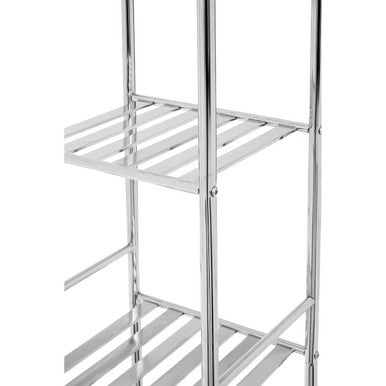 Orsina Dara 5 Tier Chrome Shelving Unit with Basket Storage Rack