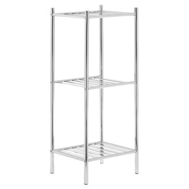 Orsina Dara 3 Tier Chrome Metal Shelf Unit | Bathroom & Kitchen Storage