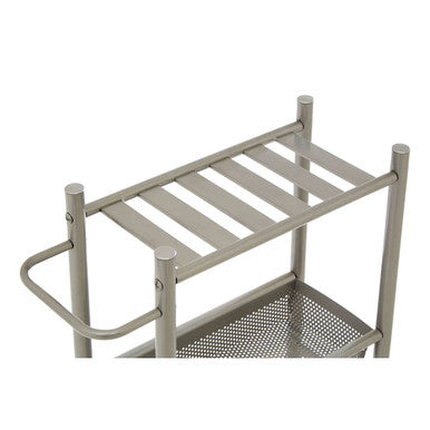 Orsina Dara 4 Tier Storage Trolley with 2 Baskets - Brushed Nickel