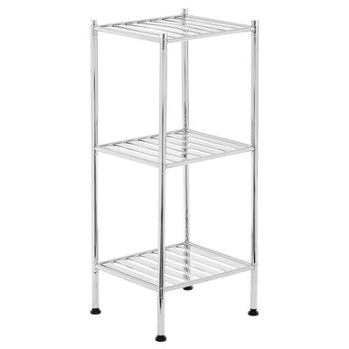 Orsina Micah 3 Tier Chrome Shelf Unit | Metal Bathroom & Kitchen Rack