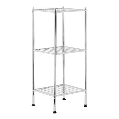 Orsina Micah 3 Tier Chrome Shelf Unit | Metal Bathroom & Kitchen Rack