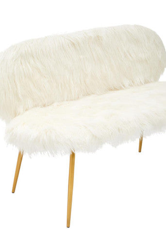 Orsina Sienna Modern Sofa | Light-Toned Fabric with Gold Finish Legs