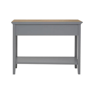 Orsina Henley Console Table – Antique Grey Paulownia Wood with Drawers