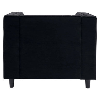 Orsina Farah Black Velvet Accent Chair – Modern Living Room Lounge Seating