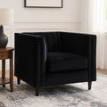 Orsina Farah Black Velvet Accent Chair – Modern Living Room Lounge Seating