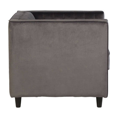Orsina Farah Grey Velvet Accent Chair – Modern Living Room Armchair