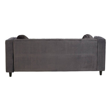 Orsina Farah 3 Seater Grey Velvet Sofa – Modern Living Room Seating