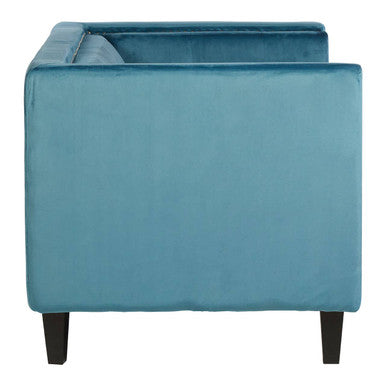 Orsina Felisa 2 Seater Teal Blue Velvet Sofa | Compact Apartment Loveseat