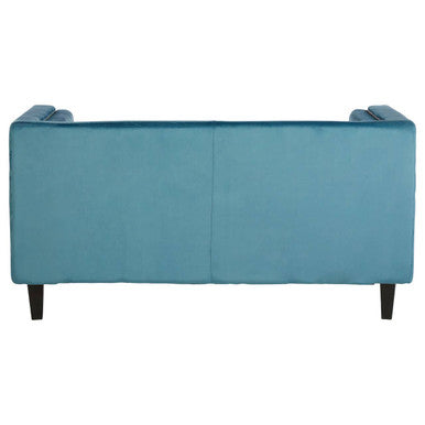 Orsina Felisa 2 Seater Teal Blue Velvet Sofa | Compact Apartment Loveseat
