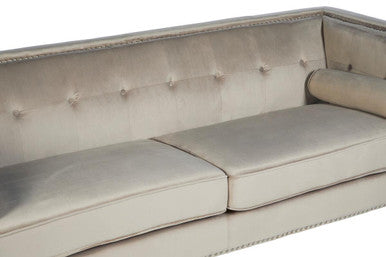Orsina Felisa 3 Seater Mink Velvet Sofa – Modern Living Room Seating