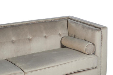 Orsina Felisa 3 Seater Mink Velvet Sofa – Modern Living Room Seating