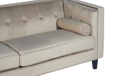 Orsina Felisa 3 Seater Mink Velvet Sofa – Modern Living Room Seating