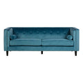 Orsina Felisa 3-Seater Sofa | Teal Blue Velvet Living Room Seating