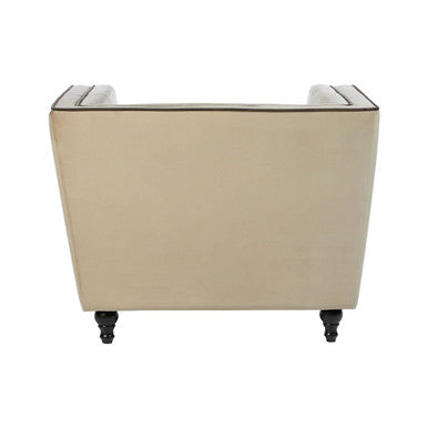 Orsina Ferris Mink Velvet Accent Chair | Modern Occasional Lounge Seating