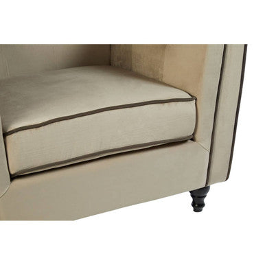 Orsina Ferris Mink Velvet Accent Chair | Modern Occasional Lounge Seating