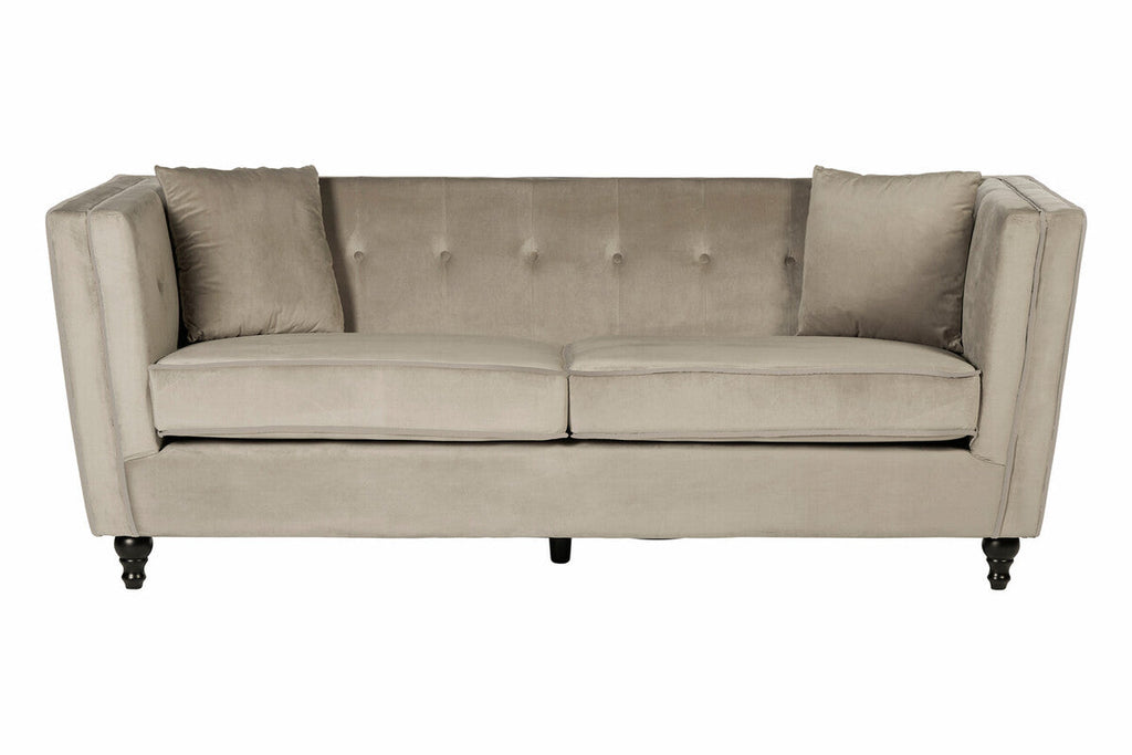 Orsina Ferris 3 Seater Mink Velvet Sofa – Modern Living Room Seating