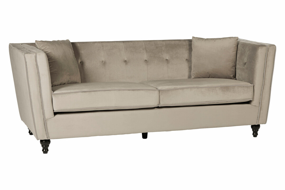 Orsina Ferris 3 Seater Mink Velvet Sofa – Modern Living Room Seating