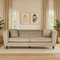 Orsina Ferris 3 Seater Mink Velvet Sofa – Modern Living Room Seating