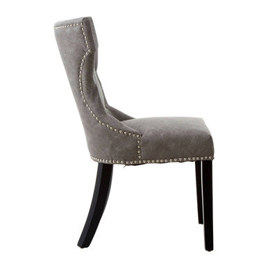 Orsina Daxton Grey Faux Leather Dining Chair – Modern Kitchen Seating