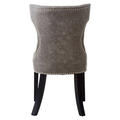 Orsina Daxton Grey Faux Leather Dining Chair – Modern Kitchen Seating