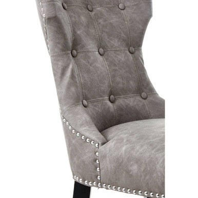 Orsina Daxton Grey Faux Leather Dining Chair – Modern Kitchen Seating