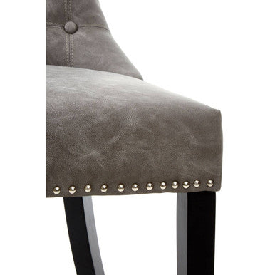 Orsina Daxton Grey Faux Leather Dining Chair – Modern Kitchen Seating