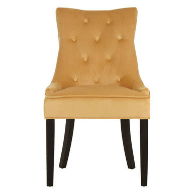 Orsina Daxton Velvet Dining Chair – Modern Ochre Accent Seating