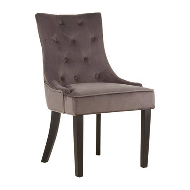 Orsina Daxton Storm Grey Velvet Dining Chair | Modern Upholstered Seat
