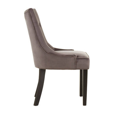 Orsina Daxton Storm Grey Velvet Dining Chair | Modern Upholstered Seat