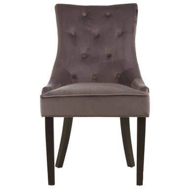 Orsina Daxton Storm Grey Velvet Dining Chair | Modern Upholstered Seat