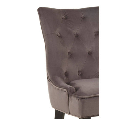 Orsina Daxton Storm Grey Velvet Dining Chair | Modern Upholstered Seat