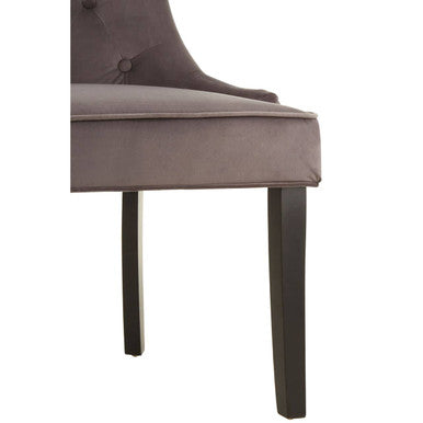 Orsina Daxton Storm Grey Velvet Dining Chair | Modern Upholstered Seat