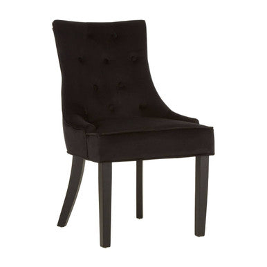 Orsina Daxton Black Velvet Dining Chair | Modern Upholstered Seating