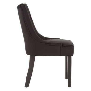 Orsina Daxton Black Velvet Dining Chair | Modern Upholstered Seating